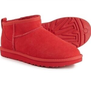 PREWORN UGG ULTRAMINI SUEDE SHEARLING ANKLE BOOTS | FIT IS LIKE A SIZE 7.5 — 8.0